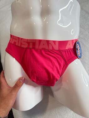 Andrew Christian Big Fat Dick Bamboo Brief - Red - Size Large